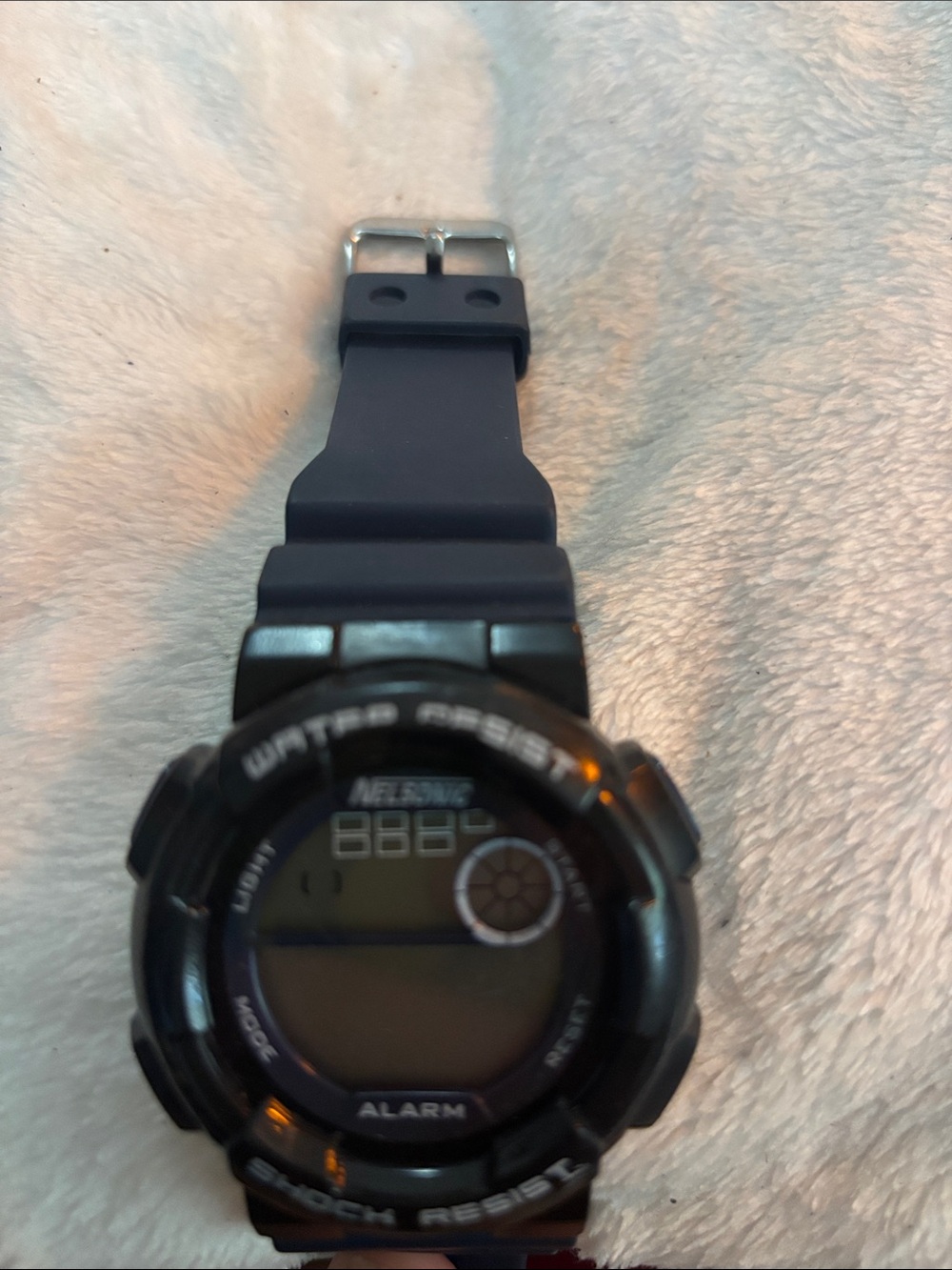 Nelsonic vintage Digital Sports Alarm Watch - Black
